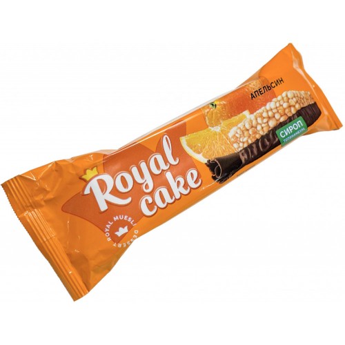 Royal cake мюсли батончик Апельсин 50 гр Royal cake мюсли батончик Апельсин 50 гр
