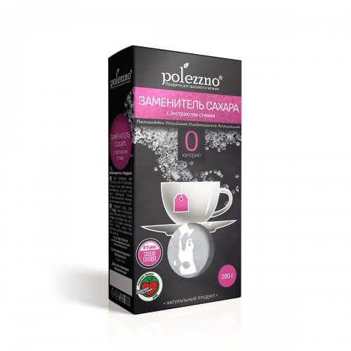 Sugar substitute with stevia extract